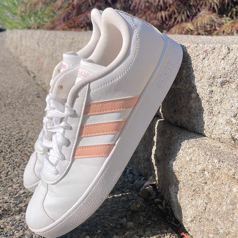 Pink Adidas Court shoe